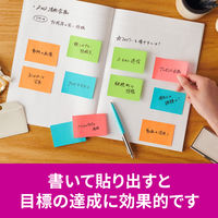 スリーエム(3M) ポストイット ふせん 付箋 強粘着 ノート 75mm×50mm マルチカラー1 1ケース（4冊入） 656SS-MC-1N