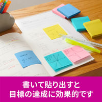 スリーエム(3M) ポストイット ふせん 付箋 強粘着 ノート 75mm×75mm マルチカラー3 1ケース（4冊入） 654SS-MC-3