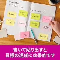 スリーエム(3M) ポストイット ふせん 付箋 強粘着 ノート 75mm×50mm マルチカラー4 1ケース（4冊入） 656SS-MC-4N