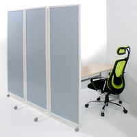 トーカイスクリーン 折りたたみ3連スクリーン 幅2784×奥行476×高さ1803mm ブルー SAN-1827 ブルー 1台（取寄品）