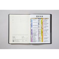 高橋書店 【2024年版】ニューダイアリー A5 片側1週間+ノート 月曜始まり 黒 86 1冊（直送品）