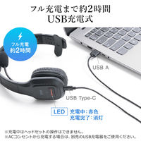 サンワサプライ ダイレクト:Bluetoothヘッドセット(通話向けノイズキャンセル機能搭載) 400-BTMH022BK 1個（直送品）