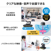 サンワサプライ ダイレクト:自動追尾型カメラ 400-CAM089 1個（直送品）