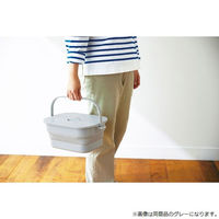 伊勢藤 折りたためるつけ置き洗いバケツ ホワイト I-617 1セット(1個×2)