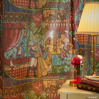 スミノエ プリンセス レースカーテン ディズニー テイルオブラブボイル 2700×1340mm マルチ １セット(2枚入)（直送品）