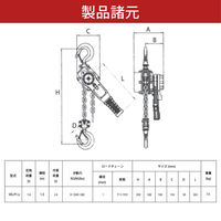 ベストアンサー レバーホイスト 1.6t VGP-1.6 シルバー 4台セット lh-006sl-4p 1セット(4台入)（直送品）