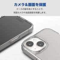 iPhone15 ケース ハイブリッド ショルダーストラップホール付 クリア PM-A23AHVCKSHCR エレコム 1個