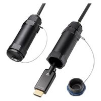 サンワサプライ ドラム付き光ファイバHDMIケーブル(8K対応・ブラック・50m) KM-HD20-UFBD50 1本（直送品）