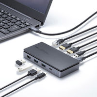 サンワサプライ USB Type-Cドッキングステーション(HDMI×2画面出力対応) USB-CVDK15 1個（直送品）