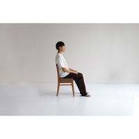 ICHIBA ウッドチェア アトル ブラウン CH-3680BR 1脚（直送品）