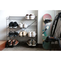 【軒先渡し】関家具 クラッシュプロジェクト etc. デックシューズラック WIDE ブラック 309902 1台（直送品）