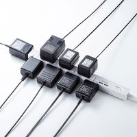 サンワサプライ スリムUSB充電機能付きタップ TAP-SLIM8U-1 1本