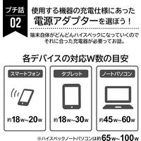 エアージェイ 【+ECO】PD20W対応(USBX2TYPE-CX1)AC充電器 WH AKJ-E20WPD3 1個