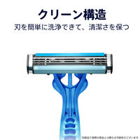 ジレット（Gillette）髭剃り カスタムプラス3 スムース 3枚刃 本体 6本入 カミソリ 男性用 P&G