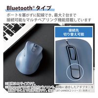 Bluetoothマウス 静音 ワイヤレス 無線 握りの極み 5ボタン S ブルー M-XGS30BBSKBU エレコム 1個（直送品）
