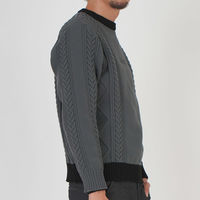 クアルトユナイテッド ケーブル切替ニットトップス　CHARCOAL　XL M3460MEN 1点（直送品）