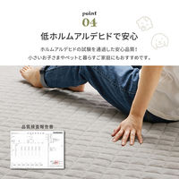 【玄関渡し】 萩原 洗えるスウェットキルトラグ　ココン ピンク 130×190cm（直送品）