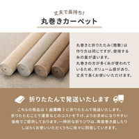 【玄関渡し】 萩原 天然ウール100％の防炎カーペットカーペット オペラ   江戸間 3畳 ダークブラウン 176×261cm（直送品）