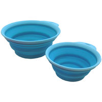 犬用 水飲み ぺたんこボウル S ブルー