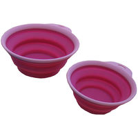 犬用 水飲み ぺたんこボウル S ピンク