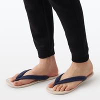 無印良品 ルームサンダル 鼻緒 M 23.5～25cm用 生成×ネイビー 良品計画