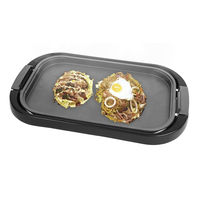 YAMAZEN ワイドホットプレート 1300W 内寸幅48×奥行30cm フッ素加工 着脱式 YHE-B132(T) 1台