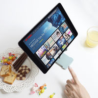 MOTTERU コンパクトに折り畳めるスライド可動式スマホ・タブレットスタンド パウダーブルー MOT-SPSTD05S-BL 1個