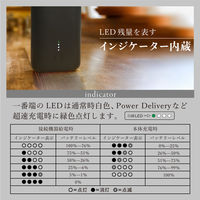 OWLTECH ノートPC充電可能PD60W 20000mAhモバイルバッテリー ブラック OWL-LPB20015-RBK 1個
