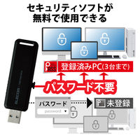 SSD 外付け 2TB スライド式 USB3.2(Gen2) 高速 ブラック ESD-EMB2000GBK エレコム 1個（直送品）