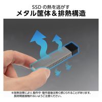 外付けSSD/ポータブル/USB3.2(Gen1)/スリム型/Type-A/250GB/ブラック LMD-ELSPL025U3 1個