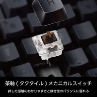 キーボード 有線 着脱式USBケーブル 茶軸 タクタイル テンキーレス ブラック TK-MC30UKTBK エレコム 1個（直送品）