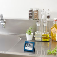 タニタ（TANITA） 防水タッチパネルタイマー ブルー TD414 5個 キッチンタイマー