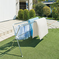 洗濯物干し 伸縮式 布団干し 室内・室外共用 X型 ダブルバー ステンレス製 ポーリッシュ PS-26WB 5個 天馬