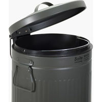 ベストコ ゴミ箱 ふた付き 12L ペダル式 静音設計 丸型 カーキ NQ-0195 Boite トラッシュカン 4988562003270 1個