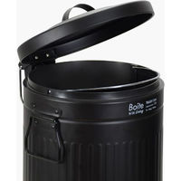 ベストコ ゴミ箱 ふた付き 12L ペダル式 静音設計 丸型 ブラック NQ-0196 Boite トラッシュカン 4988562003287 1個
