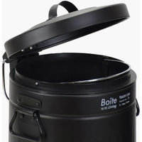 ベストコ ゴミ箱 ふた付き 5L ペダル式 静音設計 丸型 ブラック NQ-0193 Boite トラッシュカン 4988562003256 1個