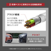 オウルテック 断線に強く柔らかい タイプC to Lightningケーブル 2m ホワイト OWL-CBA4LC20-WH 1個