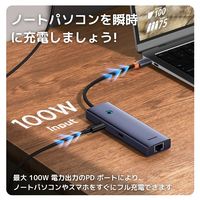 ドッキングステーション 7in1 HDMI LAN SDカードリーダー USB-A拡張 USB Type-C接続 Baseus