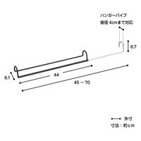 伸晃 ダブル収納ハンガー 伸縮タイプ 1台入り ブラック (1セット:5個入) 4964806025611 1セット(5個入)（直送品）