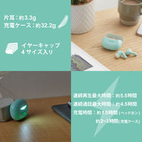 ワイヤレスイヤホン Bluetooth ノイズキャンセリング Type-C 充電 グリーン LBT-TWS15GN エレコム 1個