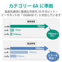 LANケーブル CAT6A 50m 屋外用 PoE++ 対応 高速 ブラック LD-GPAOS/BK50 エレコム 1個