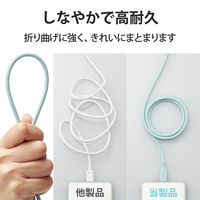 エレコム USB-A to USB Type-Cケーブル/なめらか/1.0m/パールグリーン MPA-ACSS10GN 1個