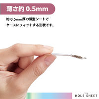 エレコム ストラップホールシート/2口タイプ/2枚入り/オーロラ P-STHD2ACR 1個