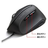 サンワサプライ 有線マウス 静音 5ボタン 大型 ブルーLED MA-ERGK9 1個
