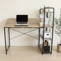 【軒先渡し】ヤマソロ アーキ(archi) 棚付き・天板可動デスク 幅1200×奥行640×高さ1175ｍｍ 82-639 1台（直送品）