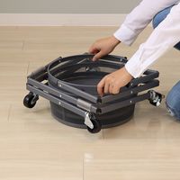 【軒先渡し】ヤマソロ テンツァー(tanzer) 折り畳みワゴン 幅365×奥行365×高さ160/835ｍｍ ブラック 85-251 1台（直送品）