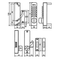清水株式会社 デジタル面付錠引戸兼用 SC(シルバー) Ｐー７００ 1個（直送品）