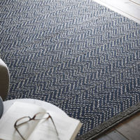 【アウトレット】スミノエ 防炎 防ダニ ラグ ジップスコット 130×190cm ネイビー 4549781294872 1枚