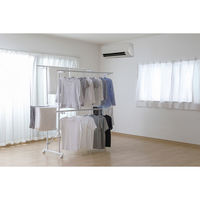 アイリスオーヤマ 組み立て簡単たっぷりスタイル物干し ホワイト KTM-2018ST 1台