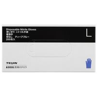 【大容量200枚入】 帝人フロンティア 「現場のチカラ」 ニトリル手袋極薄手 粉無 ディープブルー L 1箱（200枚入） オリジナル
